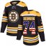Adidas Boston Bruins #74 Jake DeBrusk Black Home Authentic USA Flag Stitched NHL Jersey