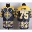 Nike New Orleans Saints #75 Andrus Peat Black Mens Stitched NFL Elite Noble Fashion Jersey
