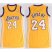 Women Los Angeles Lakers 24 Kobe Bryant Yellow Stitched NBA Jersey Dress