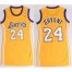 Women Los Angeles Lakers 24 Kobe Bryant Yellow Stitched NBA Jersey Dress