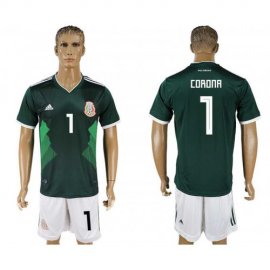Mexico #1 CORONA Home 2018 FIFA World Cup Soccer Jersey