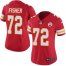 Nike Kansas City Chiefs #72 Eric Fisher Red Team Color Womens Stitched NFL Vapor Untouchable Limited Jersey