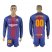 Barcelona Personalized Home Long Sleeves Soccer Club Jersey