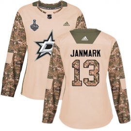 Adidas Dallas Stars #13 Mattias Janmark Camo Authentic 2017 Veterans Day Womens 2020 Stanley Cup Final Stitched NHL Jersey