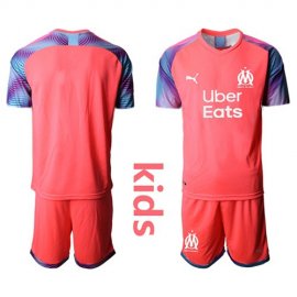 Marseille Blank Pink Goalkeeper Kid Soccer Club Jersey