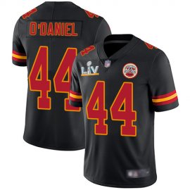 Nike Kansas City Chiefs #44 Dorian ODaniel Black Mens Super Bowl LV Bound Stitched NFL Limited Rush Jersey