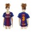 Womens Barcelona #3 Pique Home Soccer Club Jersey