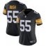 Nike Pittsburgh Steelers #55 Devin Bush Black Alternate Womens Stitched NFL Vapor Untouchable Limited Jersey