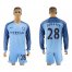 Manchester City #28 Denayer Home Long Sleeves Soccer Club Jersey