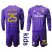 Real Madrid #25 Courtois Purple Goalkeeper Long Sleeves Kid Soccer Club Jersey