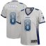 Nike Dallas Cowboys #8 Troy Aikman Grey Womens Stitched NFL Elite Drift Fashion Jersey