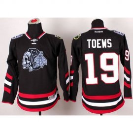 Chicago Blackhawks #19 Jonathan Toews Black(White Skull) 2014 Stadium Series Stitched Youth NHL Jersey