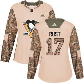 Adidas Pittsburgh Penguins #17 Bryan Rust Camo Authentic 2017 Veterans Day Womens Stitched NHL Jersey