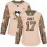 Adidas Pittsburgh Penguins #17 Bryan Rust Camo Authentic 2017 Veterans Day Womens Stitched NHL Jersey