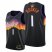 Nike Phoenix Suns #1 Devin Booker Mens 2021 NBA Finals Bound City Edition Jersey Black Mens