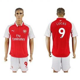 Arsenal #9 Lucas Home Soccer Club Jersey
