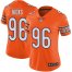 Nike Chicago Bears #96 Akiem Hicks Orange Womens Stitched NFL Limited Rush Jersey