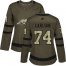 Adidas Washington Capitals #74 John Carlson Green Salute to Service Womens Stitched NHL Jersey