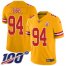 Nike Kansas City Chiefs #94 Terrell Suggs Gold Mens Stitched NFL Limited Inverted Legend 100th Season Jersey