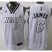 Miami Heat 6 LeBron James White Silver Number Swingman Jersey Cheap