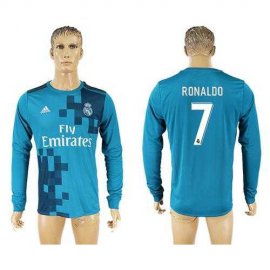 Real Madrid #7 Ronaldo Sec Away Long Sleeves Soccer Club Jersey