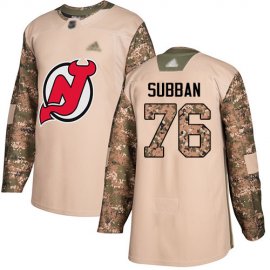 Adidas New Jersey Devils #76 P.K. Subban Camo Authentic 2017 Veterans Day Stitched NHL Jersey