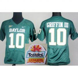 Kids Baylor Bears 10 Robert Giffin III Green Pro Combat College Football NCAA Jersey 2014 Fiesta Bowl Game Patch