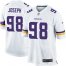 Nike Minnesota Vikings #98 Linval Joseph White Youth Stitched NFL Elite Jersey