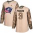 Adidas Columbus Blue Jackets #9 Artemi Panarin Camo Authentic 2017 Veterans Day Stitched Youth NHL Jersey