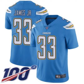 Nike Los Angeles Chargers #33 Derwin James Jr Electric Blue Alternate Mens Stitched NFL 100th Season Vapor Limited Jersey
