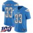 Nike Los Angeles Chargers #33 Derwin James Jr Electric Blue Alternate Mens Stitched NFL 100th Season Vapor Limited Jersey