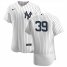 New York Yankees #39 Mike Tauchman Mens Nike White Navy Home 2020 Authentic Player MLB Jersey