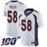 Nike Denver Broncos #58 Von Miller White Mens Stitched NFL 100th Season Vapor Limited Jersey