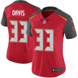 Nike Tampa Bay Buccaneers #33 Carlton Davis III Red Team Color Womens Stitched NFL Vapor Untouchable Limited Jersey