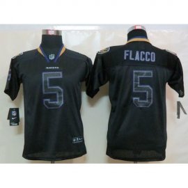 Nike Baltimore Ravens #5 Joe Flacco Lights Out Black Youth Stitched NFL Elite Jersey