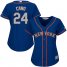 New York Mets #24 Robinson Cano Blue(Grey NO.) Alternate Womens Stitched MLB Jersey