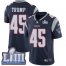 Nike New England Patriots #45 Donald Trump Navy Blue Team Color Super Bowl LIII Bound Mens Stitched NFL Vapor Untouchable Limited Jersey