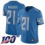 Nike Detroit Lions #21 Tracy Walker Light Blue Team Color Youth Stitched NFL 100th Season Vapor Untouchable Limited Jersey