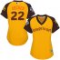 Tampa Bay Rays #22 Chris Archer Gold 2016 All-Star American League Womens Stitched MLB Jersey