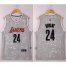 Lakers #24 Kobe Bryant Grey City Light Stitched NBA Jersey