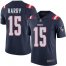 Nike New England Patriots #15 NKeal Harry Navy Blue Mens Stitched NFL Limited Rush Jersey