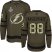 Adidas Tampa Bay Lightning #88 Andrei Vasilevskiy Green Salute to Service 2020 Stanley Cup Champions Stitched NHL Jersey