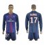 Paris Saint-Germain #17 Maxwell Home Long Sleeves Soccer Club Jersey