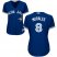 Toronto Blue Jays #8 Kendrys Morales Blue Alternate Womens Stitched MLB Jersey