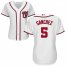 Washington Nationals #5 Adrian Sanchez White Womens Home Cool Base Stitched MLB Jersey