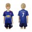 Manchester United #7 Memphis Away Kid Soccer Club Jersey