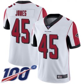 Nike Atlanta Falcons #45 Deion Jones White Mens Stitched NFL 100th Season Vapor Limited Jersey