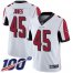 Nike Atlanta Falcons #45 Deion Jones White Mens Stitched NFL 100th Season Vapor Limited Jersey
