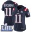 Nike New England Patriots #11 Julian Edelman Navy Blue Super Bowl LIII Bound Womens Stitched NFL Limited Rush Jersey