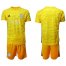 Leicester City Blank Yellow Goalkeeper Soccer Club Jersey